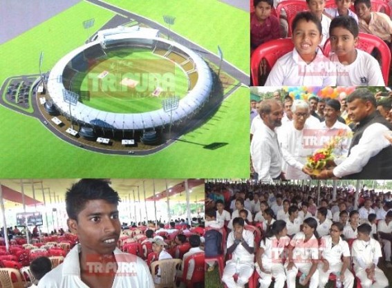 Tripura's Central Govt funded Rs. 181 cr International Cricket Stadium: Manik ‘forgets’ to thank Centre, tainted Nagarjura constructions contract raises backdoor corruption, CPI-M uses Centre's money to build more Stadiums than Hospitals Tripura's Central Govt funded Rs. 181 cr International Cricket Stadium: Manik ‘forgets’ to thank Centre, tainted Nagarjura constructions contract raises backdoor corruption, CPI-M uses Centre's money to build more Stadiums than Hospitals
